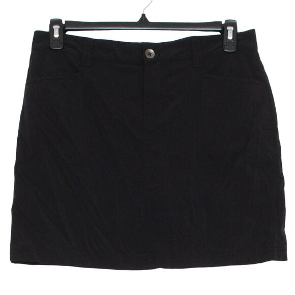 Eddie Bauer Skort Golf Tennis Academia Minimalist Preppy Old Money Nylon Black 8 - Picture 1 of 5